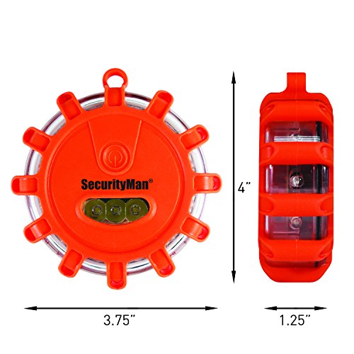 Securityman LED Road Flares with Safety Vest [DOT Approved] Emergency