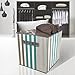 Sorbus 11 Inch Cube Storage Bin - 6 Foldable Storage Cubes for Shelf, Toy Box, Cubby and Closet Organizer - Pattern Aqua Collapsible Cloth Cube Storage Bins for Home Organization, Nursery, Bedroom