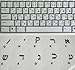 Hebrew Keyboard Stickers Transparent Background Black Letters for PC Computer Laptop Keyboards