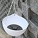 YIKUSH 2 Pack Hanging Flower Planter Pots with Chain for Indoor Outdoor Home Decoration - 7.87x7.87x5.1inch, White