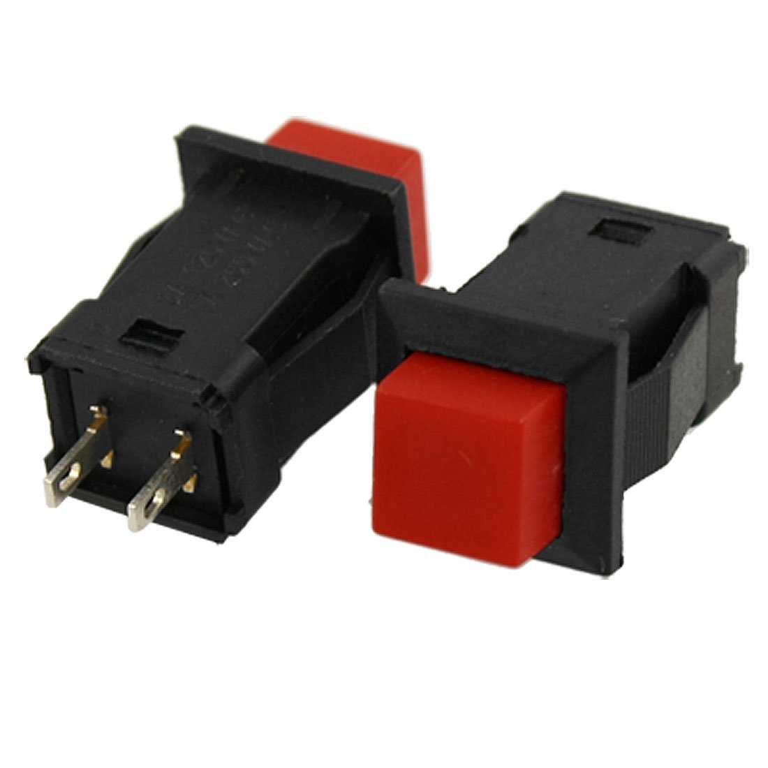 Sourcingmap 20 x Red Cap Square Momentary N/O Off-(ON) Car Boat 3V/6V/9V/12V Push Switch