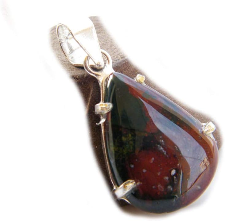 RASIYO Bloodstone Pendant, Silver Plated Designer Pendant, Handmade Pendant Jewelry, AH-11413
