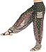 CandyHusky Elastic Waist Loose Fit Baggy Gypsy Hippie Boho Yoga Harem Pants (Green)