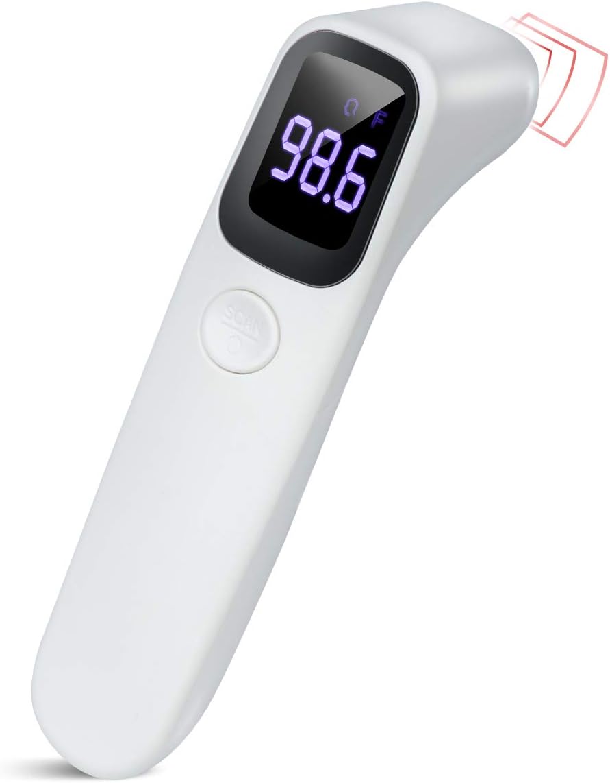Thermometer for Adults Fever - Infrared Forehead Non Contact Digital Thermometer Kids Human Baby Alarm Accurate Instant Reading