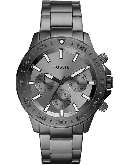 Bannon Multifunction Black Stainless Steel Watch, Black, Modern