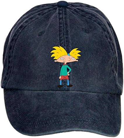 FENGTING Hey Arnold Animated TV Logo Adult Cotton Washed Baseball Cap With Adjustable Velcro One Size ColorName Hats Caps