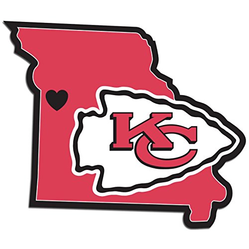 NFL Kansas City Chiefs Home State Decal, 5"