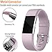 Wepro Replacement Bands for Fitbit Charge 2 HR, Buckle, Lavender, Small