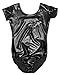 JustinCostume Womens Shiny Metallic Dancewear Cap Sleeve Scoop Back Leotard