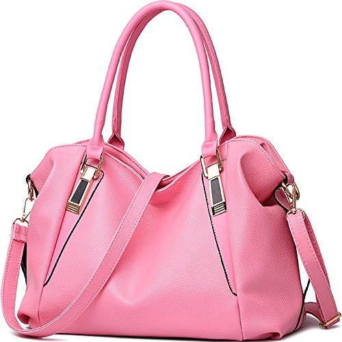 Ladies Fashion Shoulder Bags Women PU Leather Handbags Causal Hobo Purses Girls Crossbody Tote Bags,Pink