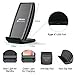 Fast Wireless Charger iPhone X Qi Fast Wireless Charging Pad Stand with Cooling Fan for Samsung Galaxy Note 8 S8 Plus S7 S7 Edge Note 5 S6 Plus and Standard charger for Apple iPhone X 8 8 Plus (black)
