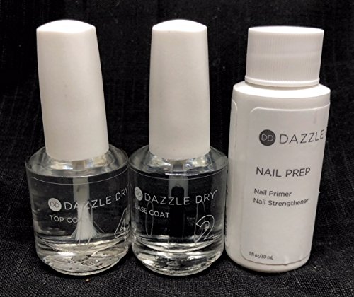 Dazzle Dry Trio Base Coat - Top Coat - Nail Prep