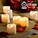 Homemory Timer Tea Lights Bulk, Lasts 2X Longer, Set of 12 Realistic Flameless Candles, Flickering Bright LED Tealights Candles, Warm White, 1.57'' D x 1.37'' H, Ideal for Valentine's Day Decor