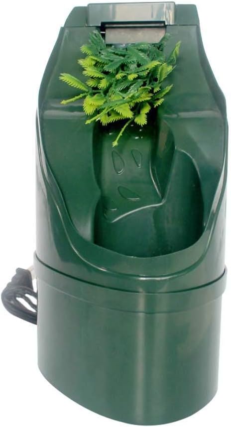 heresell Pet Fountain Pet Water Dispenser Reptile Automatic Circulation Drinking Fountain With Pump Landscaping Water Feeder Green