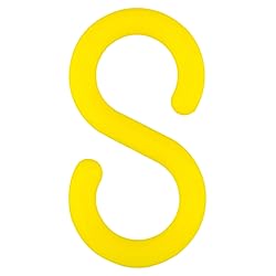 Mr. Chain S-Hook, 2-Inch, Yellow, Pack of 25