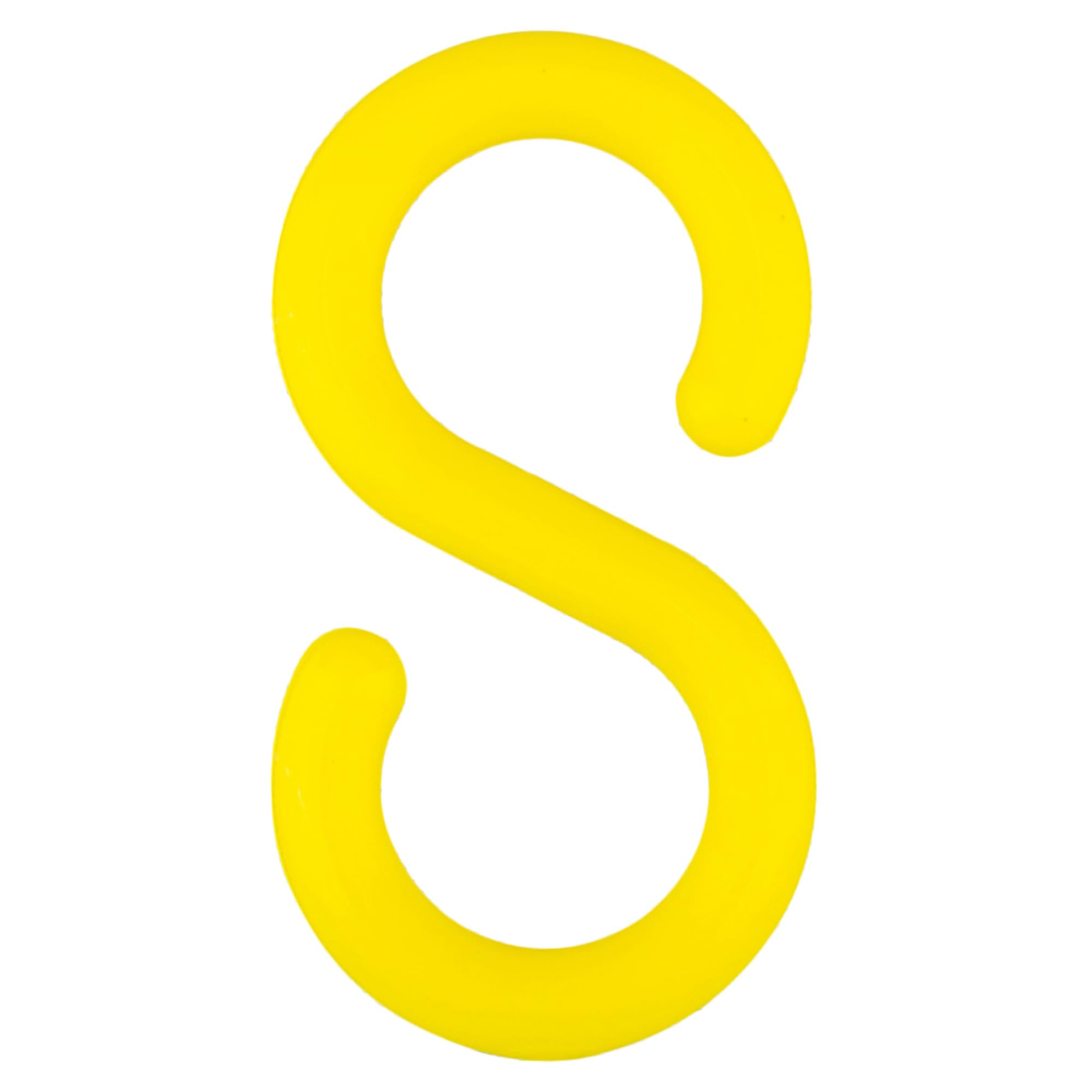 Mr. Chain S-Hook, 2-Inch, Yellow, Pack of 25