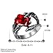 Mens Vintage Black Dragon Claw Gothic Rings 316L Stainless Steel Rock Punk Princess Cut Created Ruby Biker Bands Ring High Polished Size 8