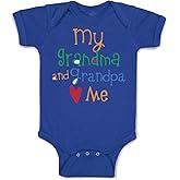 Cute Rascals Baby Bodysuit My Grandpa and Grandma Loves Me Grandparents Boy & Girl Baby Clothes Cotton