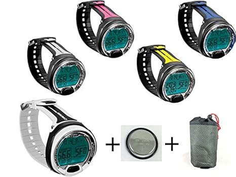 Cressi Tauchcomputer Leonardo UWFUN Set mit Tasche und Ersatzbatterie