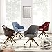 Art Leon Mid-Century Modern Swivel Accent Chair Elegant Grey with Wood Legs Armchair for Home Office Study Living Room Vanity Bedroom