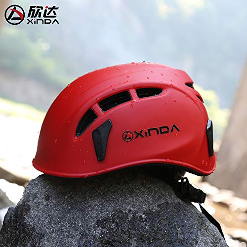 OUYAWEI Outdoor Climbing Safety Helmet Hard Surface Hat Adjustable Helmet for Rescue Construction Climbing Work Helmet Orange