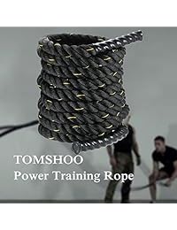 tomshoo Battle Rope Workout Formación ondulación cuerda Ejercicio Fitness cuerda de 38 mm de diámetro 10 m 12 m 15 m de longitud