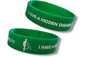PAC Supplies Global Hidden Disability Awareness Silicone Wristband, Adult Size, Medical Alert Bracelet