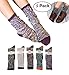 5 Pack Women Mid Calf Slouch Boot Crew Socks Cotton Thermal Grip Comfy Cable