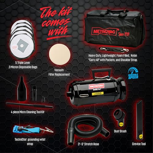 METROVAC DV-3-ESD1V Datavac ESD Maintenance System, Powered Vacuum/Blower, Ultimate Cleaning of Electronic photo 12