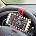 MMOBIEL Universal Portable Steering Wheel Phone Holder Mount Clip Hands Free Compatible with iPhone 17/16/15/14/14 Pro/13/13 Pro /13 mini/12/12 Pro/11/11 Pro (Max)/X/XR/XS/Samsung S25/S24/S23/S22/S21