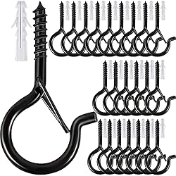 Etoolia 24 Pcs Q Hooks for Outdoor String