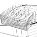 Juvale 2-Tier Dish Drying Rack - Dish Drainer, Chrome Plating Dish Rack, Includes Utensil Holder, and Drain Board, Silver 17 x 9.25 x 10.5 Inches