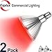 Explux Full Glass LED PAR38 Outdoor Flood Red Light Bulbs, 120W Equivalent, Weatherproof & Anti-Ageing, Dimmable, Red Color Spotlight, 2-Pack