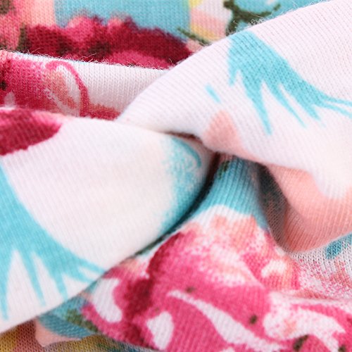 Adecco LLC 6 Pack Women Headband Elastic Turban Floal Style Criss Cross Head Wrap Hair Band (Floral) - Thumbnail 6