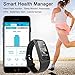 JUSTCOOL Fitness Tracker Heart Rate Monitor Wearable Smart Pedometer Bracelet Bluetooth