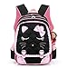 Qudasar Fanci Cute Cat Face Bowknot Elementary School Backpack Bookbag for Girls Princess Style Primary School Bag