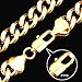 Cy trendy Men's 24K Gold Plated 6mm Cuban Curb Chain Link Bracelet 8'' Inch