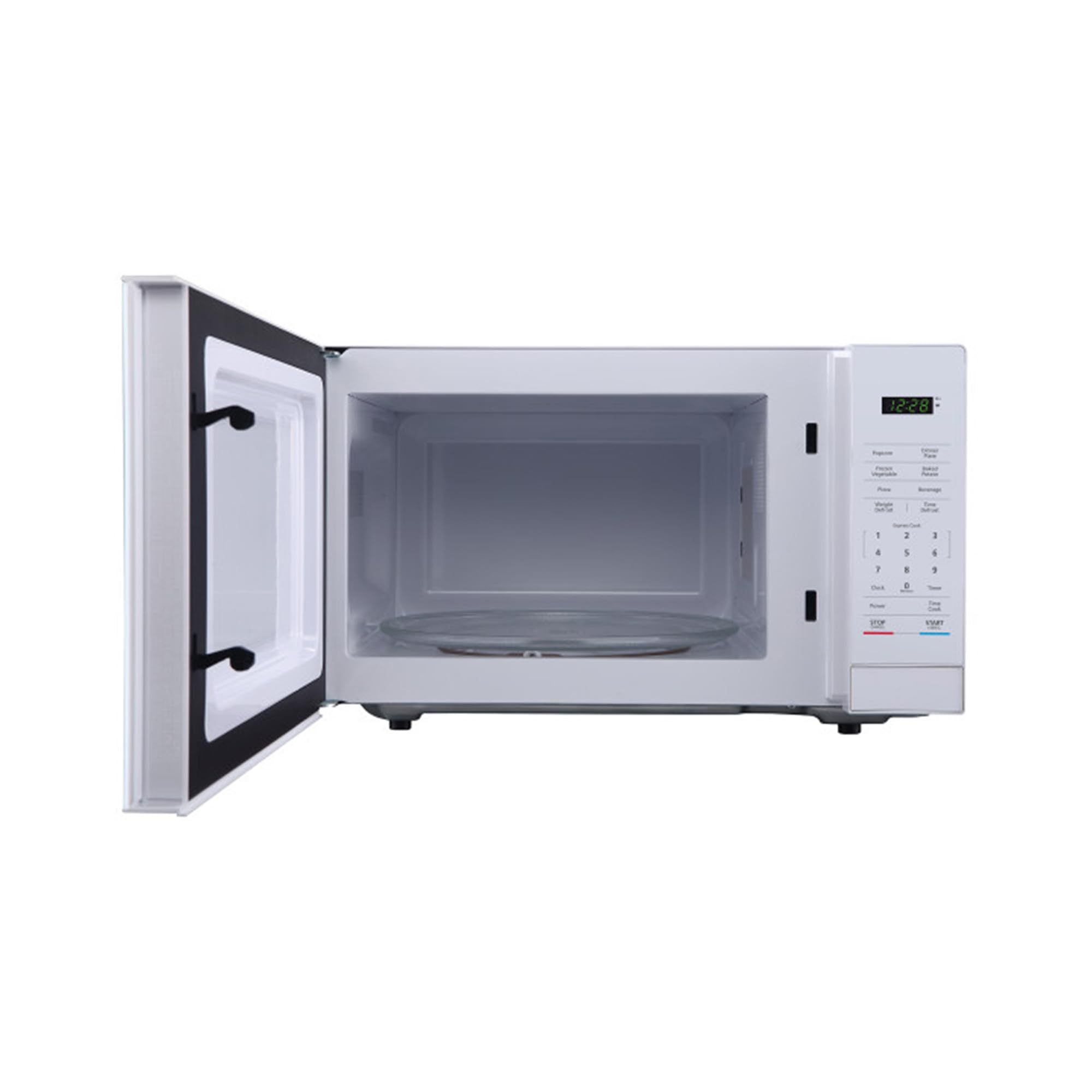 Magic Chef Compact Countertop Microwave Oven, 1,000 Watts, White, 1.1 Cu. Ft. - Digital Kitchen Appliance with One-Touch Cooking, Child Lock, Timer, Reheat, Defrost, and 10 Power Levels