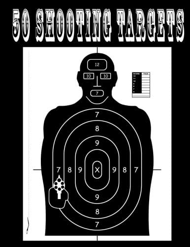 50 Shooting Targets 8.5" x 11" - Silhouette, Target or Bullseye: Great for all firearms, rifles, pistols, AirSoft, BB & Pellet guns