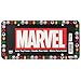 The Punisher Spider-Man Captain America Iron Man and The Incredible Hulk Logos Marvel Comics Auto Car Truck SUV Vehicle Universal-fit License Plate Frame - Plastic - SINGLE