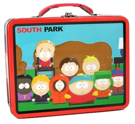 South Park Red and Blue Embossed Metal Lunch Box/ Carry-All (Red & Blue)
