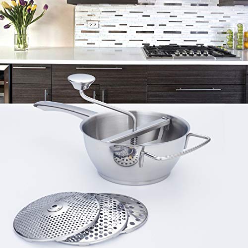image for OMGard Food Mill, Manual Food Grinder 18/10 Stainless Steel for Vegeta
