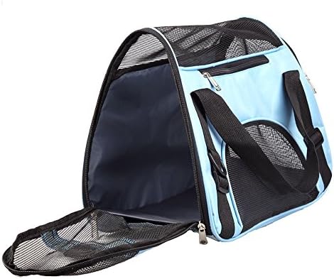 Fthka Portable Pet Carrier ,Soft Sided Travel Tote Carrier ,Airline Approve Backpack for Cats and Dogs,Under Seat Compatability Perfect for Two Small Pet