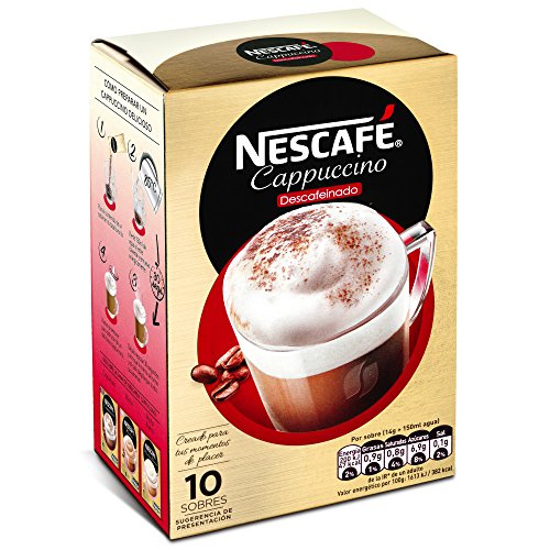 Nescafe Cappuccino Decaffeinated Extra Foam Coffee Pack 10x12.5 Grams