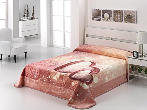 European - Made in Spain warm blanket The Wedding Gift 220x240 Rosa Color 1 PLY