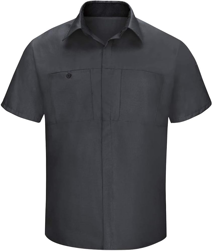 Red Kap Men's Long Sleeve Performance Plus Shop Shirt with OilBlok Technology: Clothing