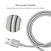 iPhone Cable, Quntis 3Pack 6ft iPhone USB Cable, Premium Nylon Braided 8-Pin Apple Lightning to USB Cable Cord Charger for iPhone 7 7 Plus 6S 6 Plus 6s 6 SE 5S 5C 5 iPad Air Mini iPod Nano 7 (Gray)