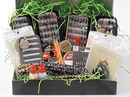 Para pesca con mosca Set de regalo, caja de moscas y ...