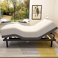 Milemont Adjustable Bed Base Frame Smart Electric Beds Foundation (Twin XL, Gray)