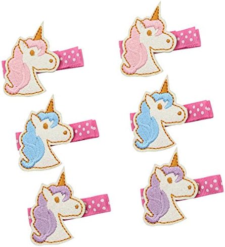 Nancyus005 Unicorn Hair Clips Cute Unicorn Barrettes Hairpin Hair Accessories for Baby Girls Toddler - 6 pcs